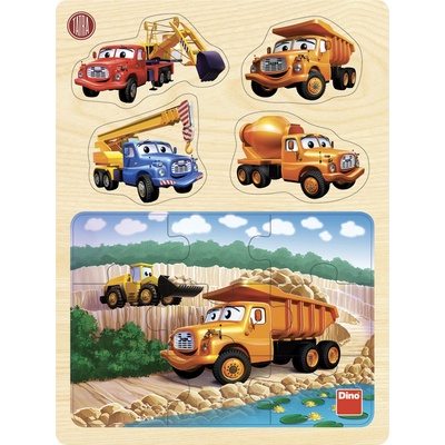 Dino vkládačka + puzzle nákladní auta Tatra