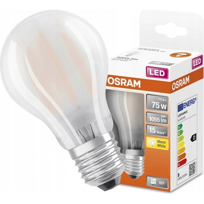 Osram LED žiarovka E27 A60 8W 75W 1055lm 2700K Warm 320° Filament STAR