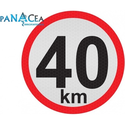 Samolepka reflexná - Obmedzená rýchlosť 40 (C5)