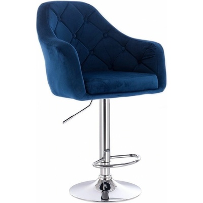 LuxuryForm Design Andora Velur na striebornom tanieri modrá