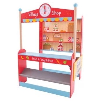 Bigjigs Toys - Дървена сергия - Местният магазин (BJ488)