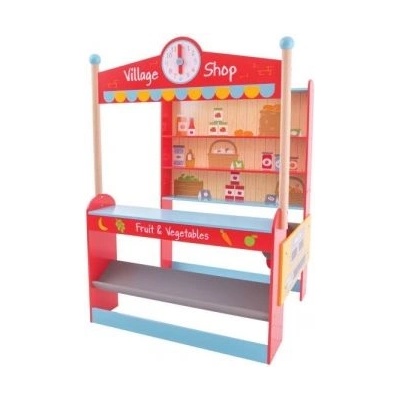 Bigjigs Toys - Дървена сергия - Местният магазин (BJ488)