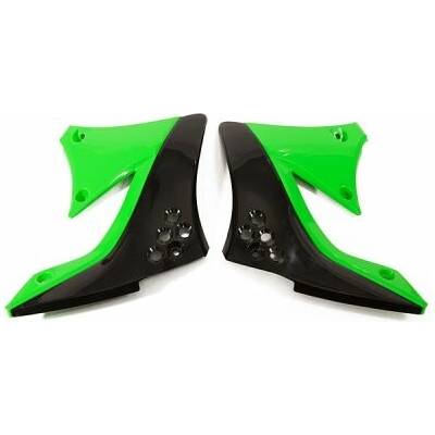 UFO kryty chladiče KAWASAKI KXF 450 09-11 barva OEM (černá/zelená)