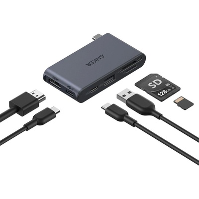 Anker Nano 6-in-1 USB-C PD Media Hub (A83C3011)