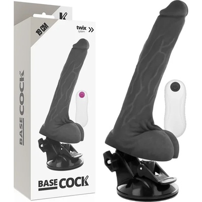 Вибратор с вакуумна основа, 12 режима, 19см. - Basecock Twix 4 (D-223003)