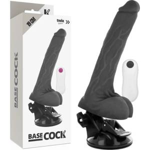 Вибратор с вакуумна основа, 12 режима, 19см. - Basecock Twix 4 (D-223003)