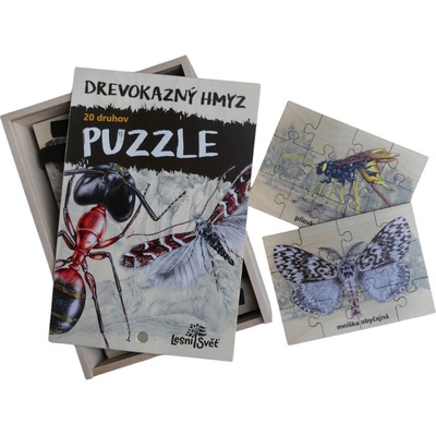 Lesní svět Sada Puzzle Drevokazný hmyz 20 x 12 dielov