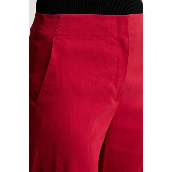 Theory Ленен панталон Theory в червено със стандартна кройка, с висока талия M0203208 (M0203208)