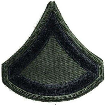 Nášivka: Hodnost US ARMY rukávová Private First Class olivová | černá