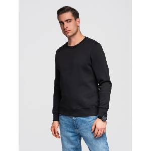 Ombre Clothing Мъжко суитшърт BASIC с кръгло деколте - черно Ombre Clothing Ombre Clothing | Cheren | МЪЖЕ | M