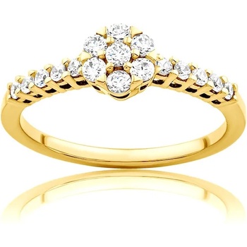 Image 1 of SAVICKI Годежен пръстен със страничен камък: бяло злато. диаманти