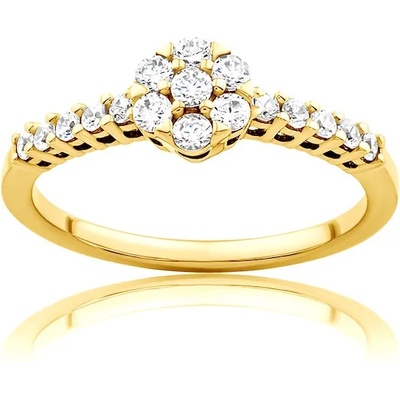 SAVICKI Годежен пръстен със страничен камък: бяло злато. диаманти