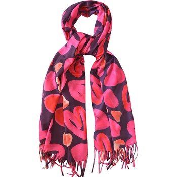 Šatka s ružovými srdiečkami