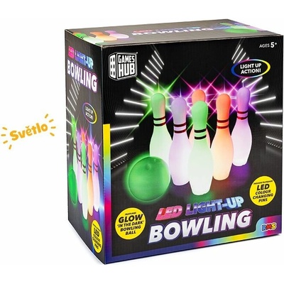 Mikro Trading Bowling s kuželkami 6ks a míčkem na baterie se světlem