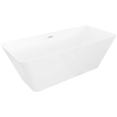 Mexen Velo Slim свободностояща вана 170 x 75 cm, бяла, прелив никел полиран - 52811707500-97 (52811707500-97)