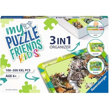 RAVENSBURGER Sada na skladanie puzzle My Puzzle Friends Kids 3v1 zelená