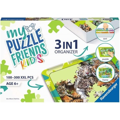 RAVENSBURGER Sada na skladanie puzzle My Puzzle Friends Kids 3v1 zelená