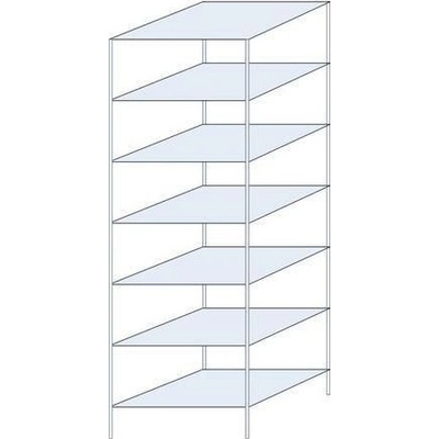 Extera.cz Hathor základní, 230 x 75 x 60 cm, 1 100 kg, 7 polic, pozink 18269