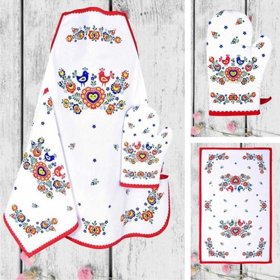 Forbyt zástěra FOLKLOR červená