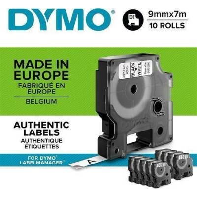 Etikety "D1", biela-čierna, 9 mm x 7 m, DYMO