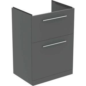 Ideal Standard i. Life A - Шкаф за мивка, 60x44x85 см, 2 чекмеджета, сив матов кварц T5273NG (T5273NG)