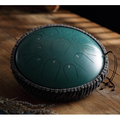 Tongue drum opetaný 11 tónov C 33cm Červený