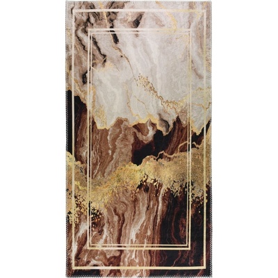 Vitaus Кафяв/кремав килим, подходящ за миене 80x200 cm - Vitaus (KRN-9562-80x200)