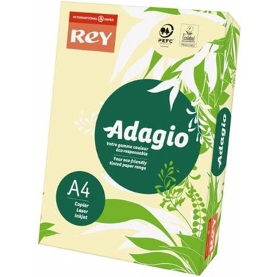 REY Копирна хартия Rey Adagio, A4, 80 g/m2, жълта, 500 листа