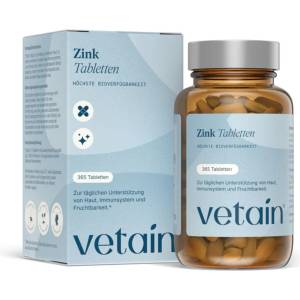 Vetain Цинк бисглицинат 25 mg с висока дозировка - 365 таблетка