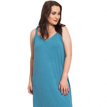 Макси нощница в тюркоазено-син цвят