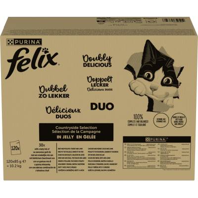 Felix So gut... hovězí a drůbeží krocan a játra kuřecí a ledviny kachní a jehněčí 120 x 85 g