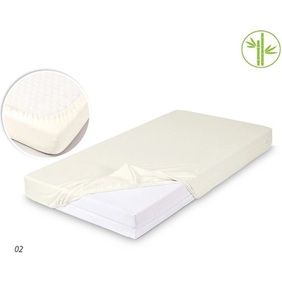 BabyMatex Prostěradlo Bamboo krémové 70x140
