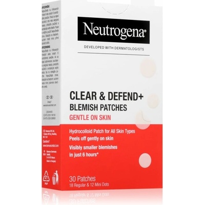 Neutrogena Clear & Defend+ náplasti na problematickú pleť pre citlivú pleť 30 ks