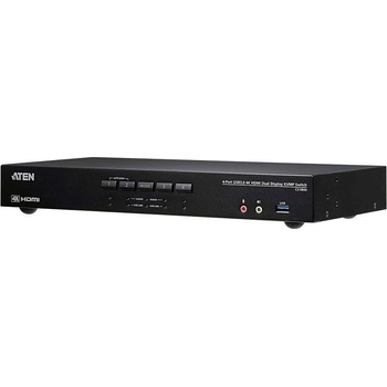 ATEN Kvm превключвател aten cs1844-at-g, 4 порта usb 3.0, За 2 hdmi монитора (cs1844-at-g)