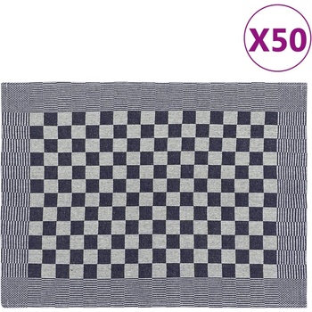 Image 1 of vidaXL Кухненски кърпи 50 бр синьо и бяло 50x70 см памук (136281)