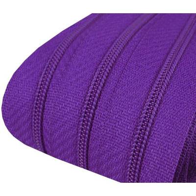Zip spirálový 3 mm metráž pro jezdce typu POL 170 fialová purpura
