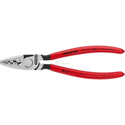 KNIPEX Samonastavitelné lisovací kleště pro koncovky (s kováním), s máčení plastovými rukojeťmi 180 mm 97 71 180