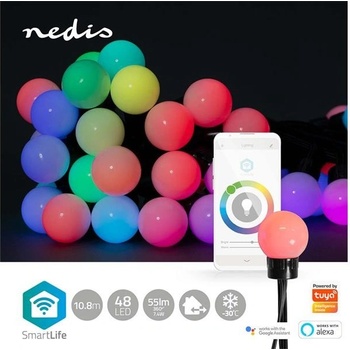 Nedis SmartLife LED Wi-Fi RGB 48 LED 10.8 m Android IOS WIFILP02C48