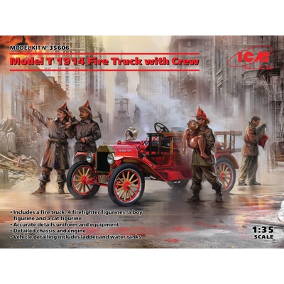 ICM Model T 1914 Fire Truck w/ Crew 1:35