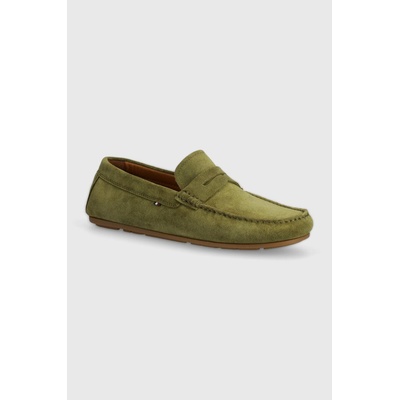 Tommy Hilfiger Велурени мокасини Tommy Hilfiger CASUAL SUEDE DRIVER в зелено FM0FM04998 (FM0FM04998)