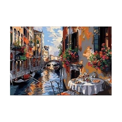 Norimpex Diamantový obrázek- Snídaně v ulicích Benátek 30x40cm