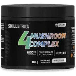 Skill Nutrition 4 Mushroom Complex | Lion's Mane, Cordyceps, Reishi & Chaga [180 грама] Натурален