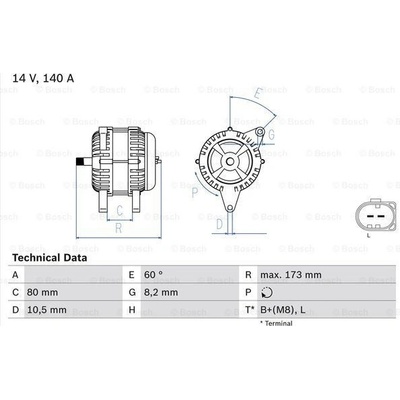 Alternátor BOSCH 0 986 049 950