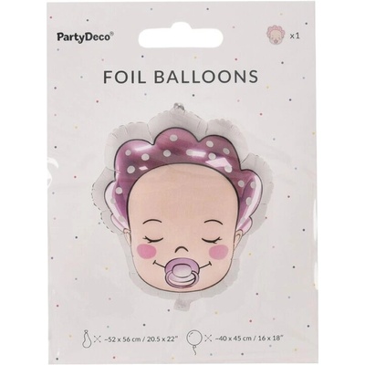 PartyDeco Fóliový balón Dievčatko 40 x 45 cm
