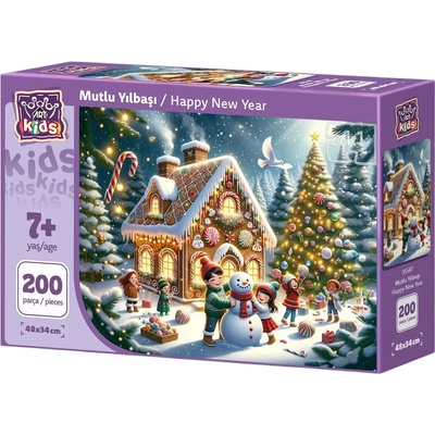 Art Puzzle Детски пъзел Art Puzzle от 200 части - Честита Нова Година (35547)