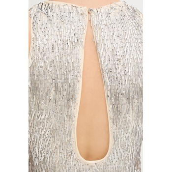 Patrizia Pepe Рокля Patrizia Pepe в бежово къса със стандартна кройка 2A3002 A672 (2A3002.A672)