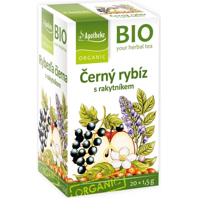Apotheke Bio ovocný čaj s čiernou ríbezlou a rakytníkom 20 x 1,5 g