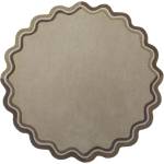 Flair Rugs Ръчно изработен вълнен кръгъл килим в естествен цвят ø 180 cm Leo Scallop - Flair Rugs (503119381121)