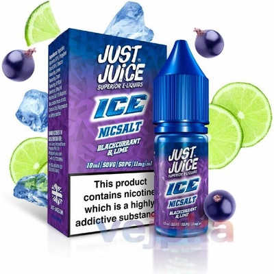 Just Juice Salt ICE Blackcurrant & Lime 10 ml 11 mg
