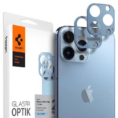 2 броя протектори за камера на iPhone 13 Pro / 13 Pro Max от Spigen Optik. TR - sierra blue (AGL04032) - 10022